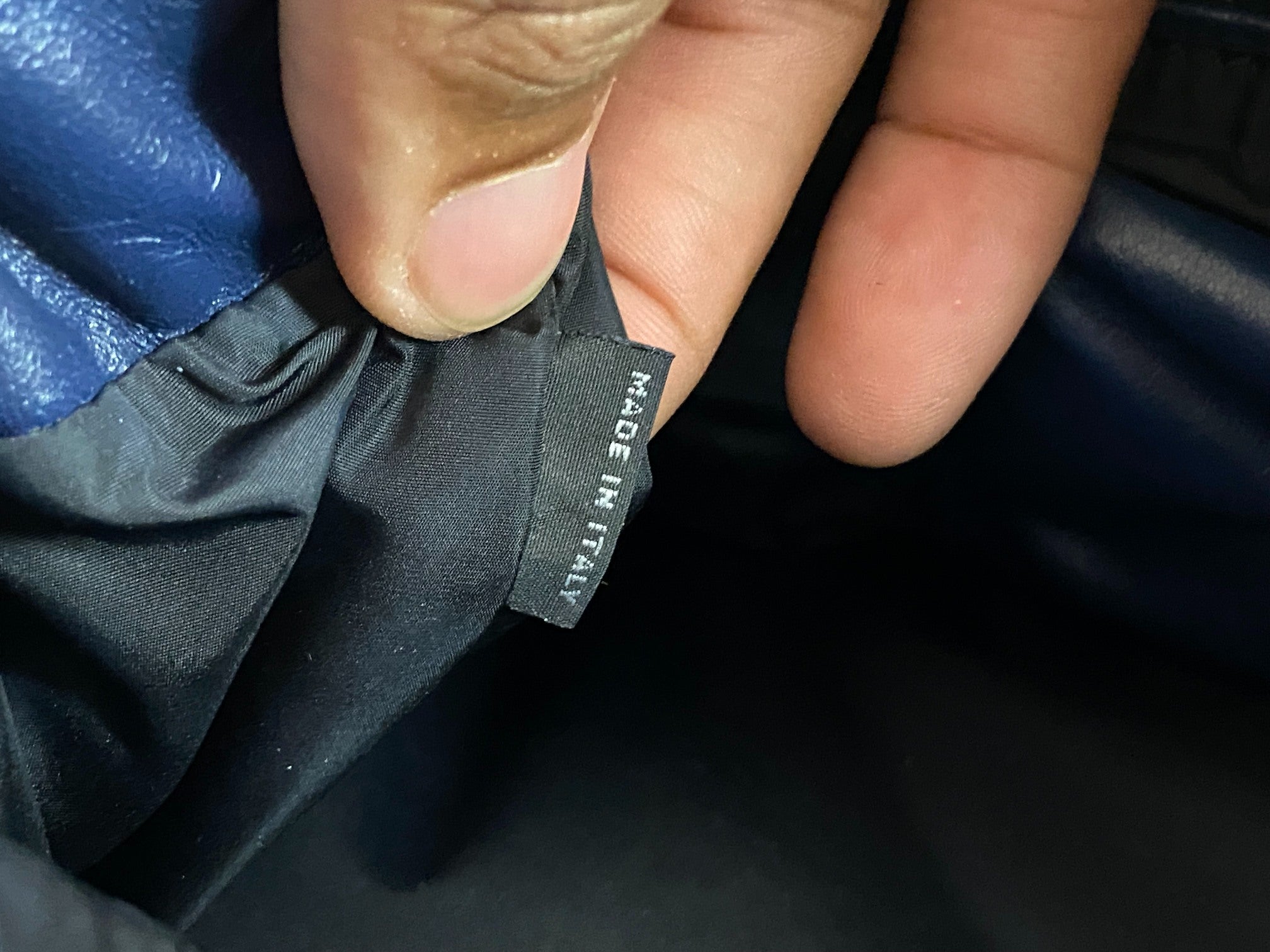 Prada Nappa Bomber Tote / Shoulder Bag Navy Leather incl. Dustbag