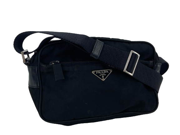 Prada BT0167 Vela Sport Nylon Shoulder / Messenger Bag Black