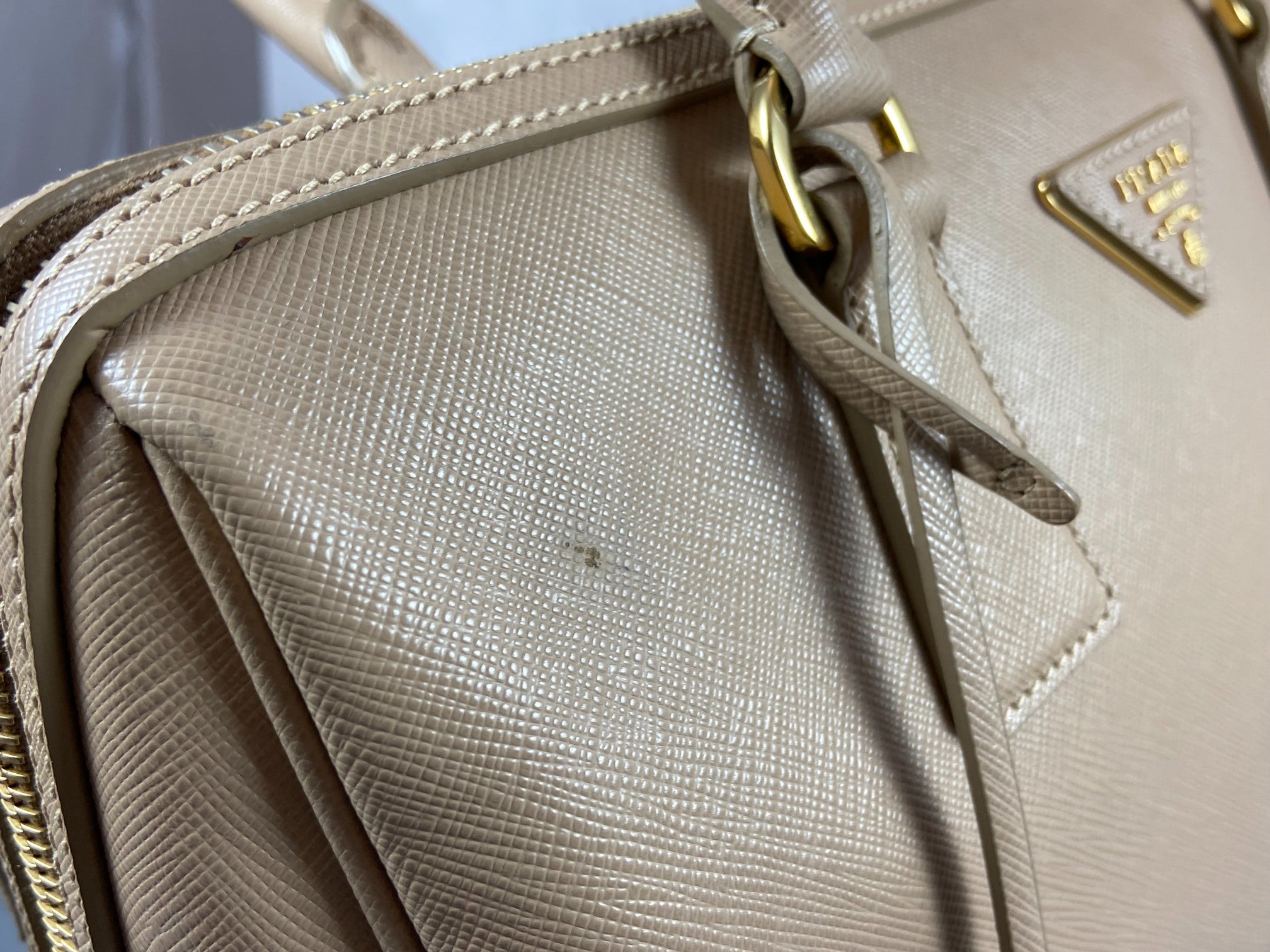 Prada Saffiano Lux Bauletto Bag Black