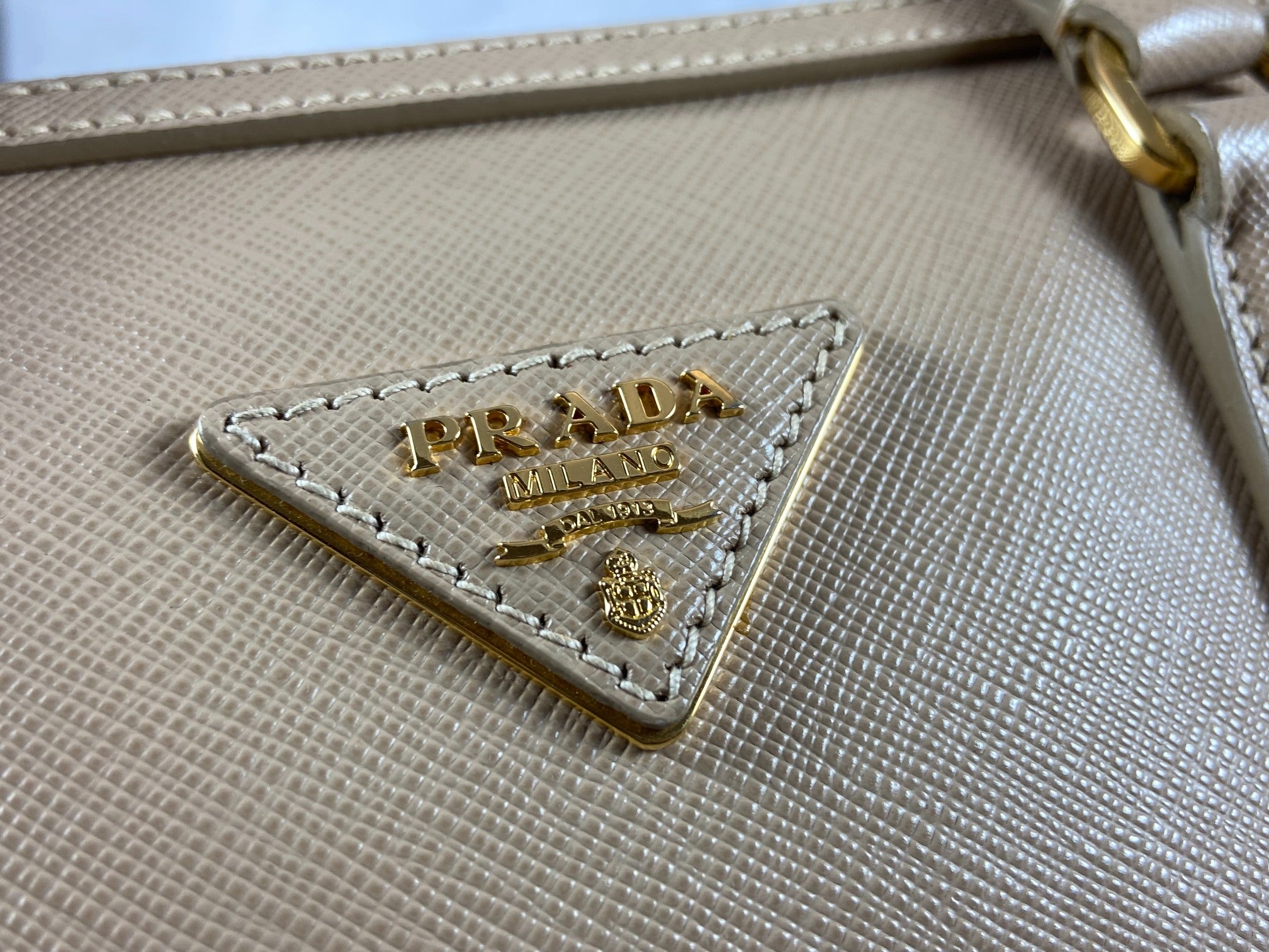 Prada Saffiano Lux Bauletto Bag Black