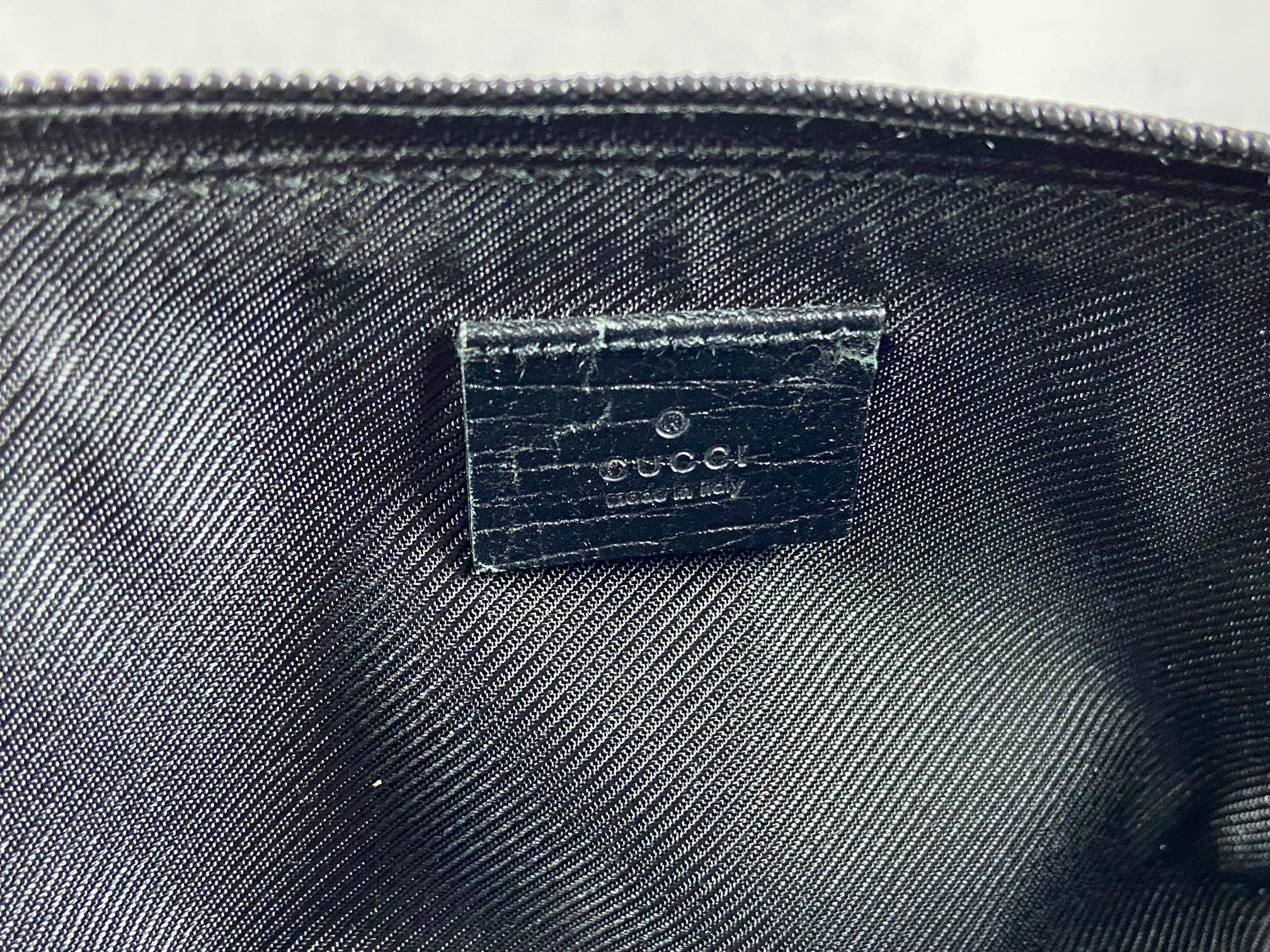 Gucci Banana Boat Accessory Pouch Black GG Monogram