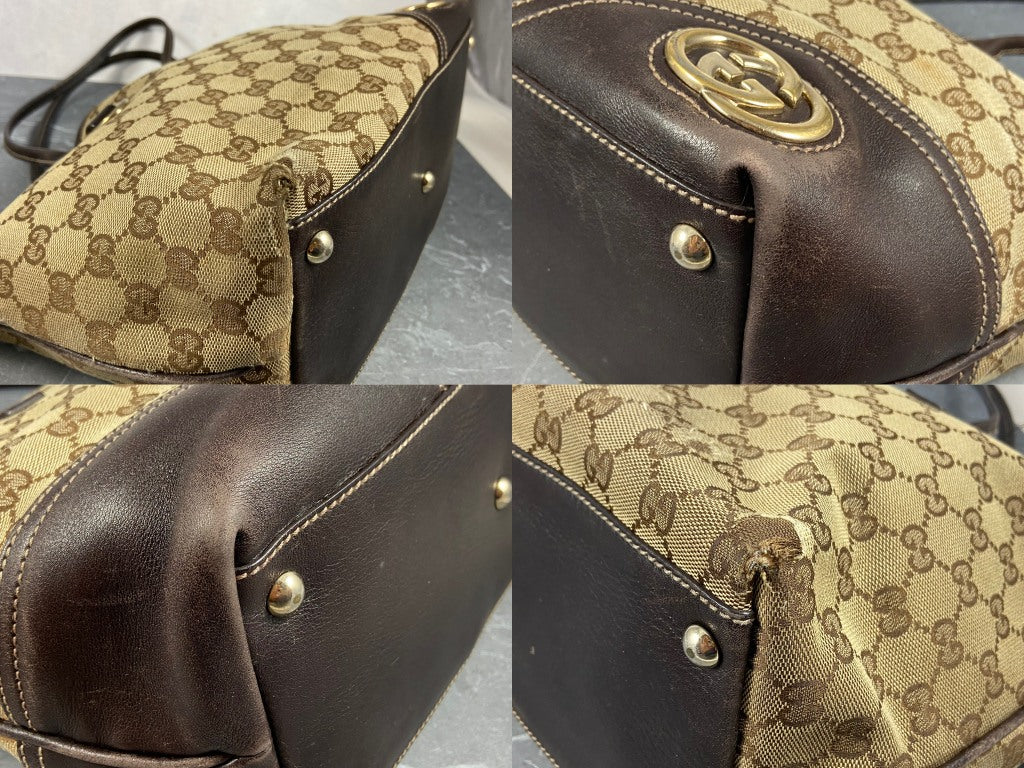 Gucci Britt Hand / Shopper Bag Grey GG Monogram