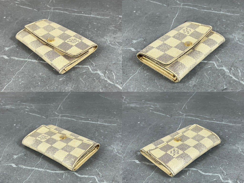 Louis Vuitton 6 Key Holder Damier Azur Canvas