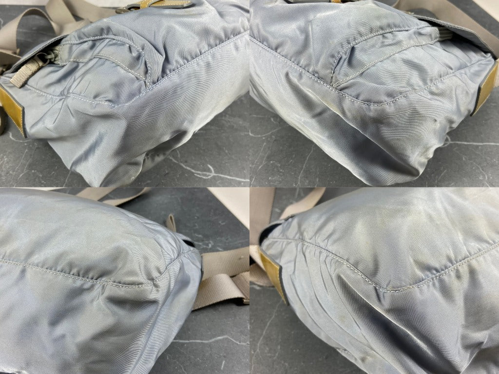 Prada Tessuto Nylon Shoulder / Messenger Bag Baby Blue