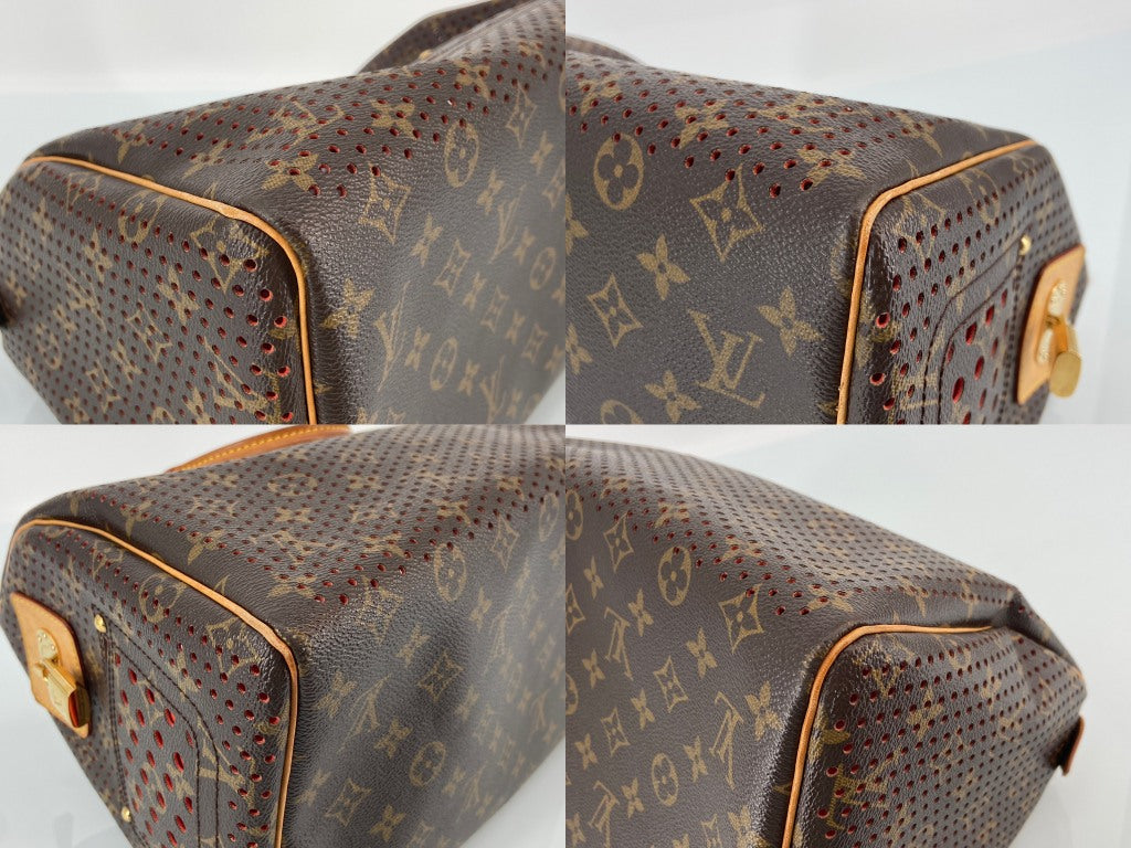 Louis Vuitton Perforated Speedy 30 Monogram Canvas Red