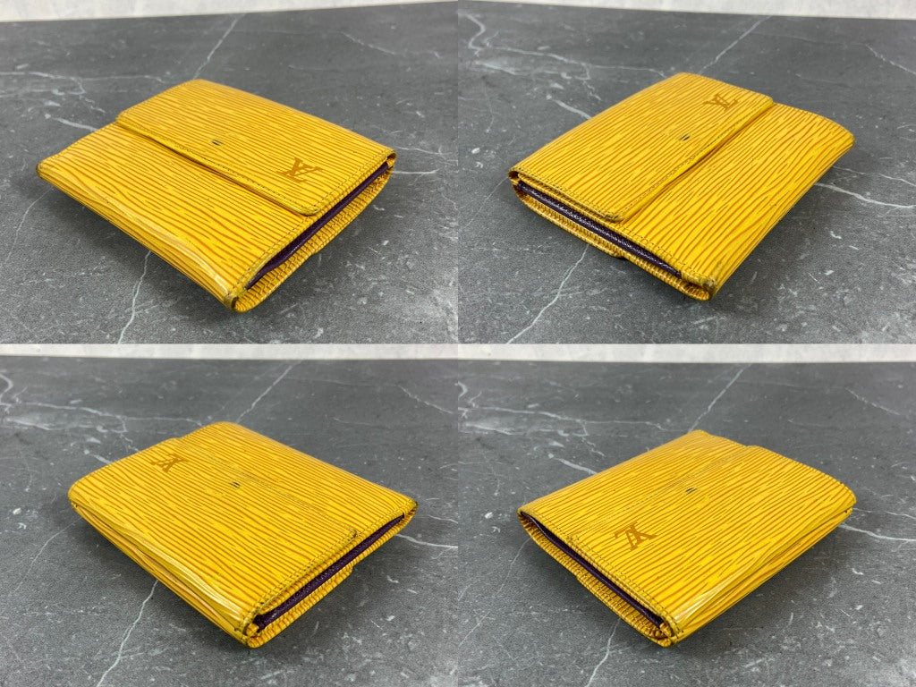 Louis Vuitton Elise Wallet Black Epi Leather