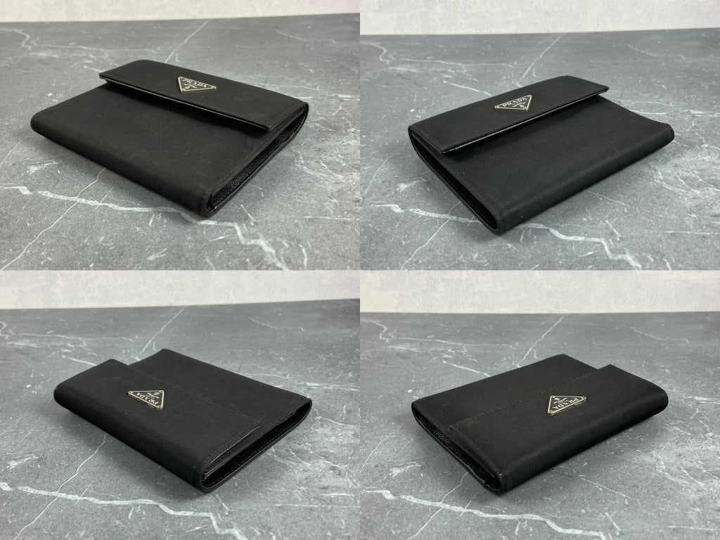 Prada Tessuto Nylon Small Wallet Black