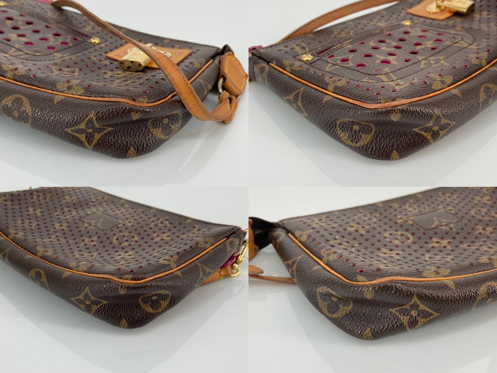 Louis Vuitton Perforated Pochette Accessoires Monogram Canvas Fuchsia