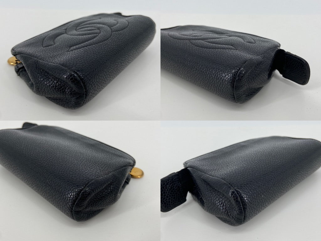 Chanel CC Pouch Black Caviar Leather