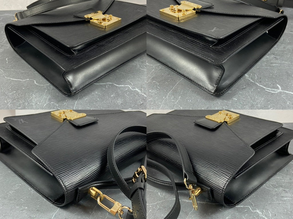 Louis Vuitton Monceau 28 Black Epi Leather
