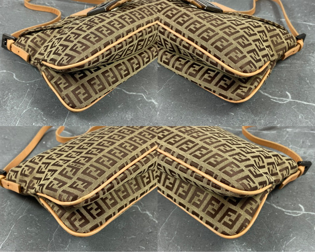 Fendi Mamma Baguette Bag Beige Zucchino Monogram
