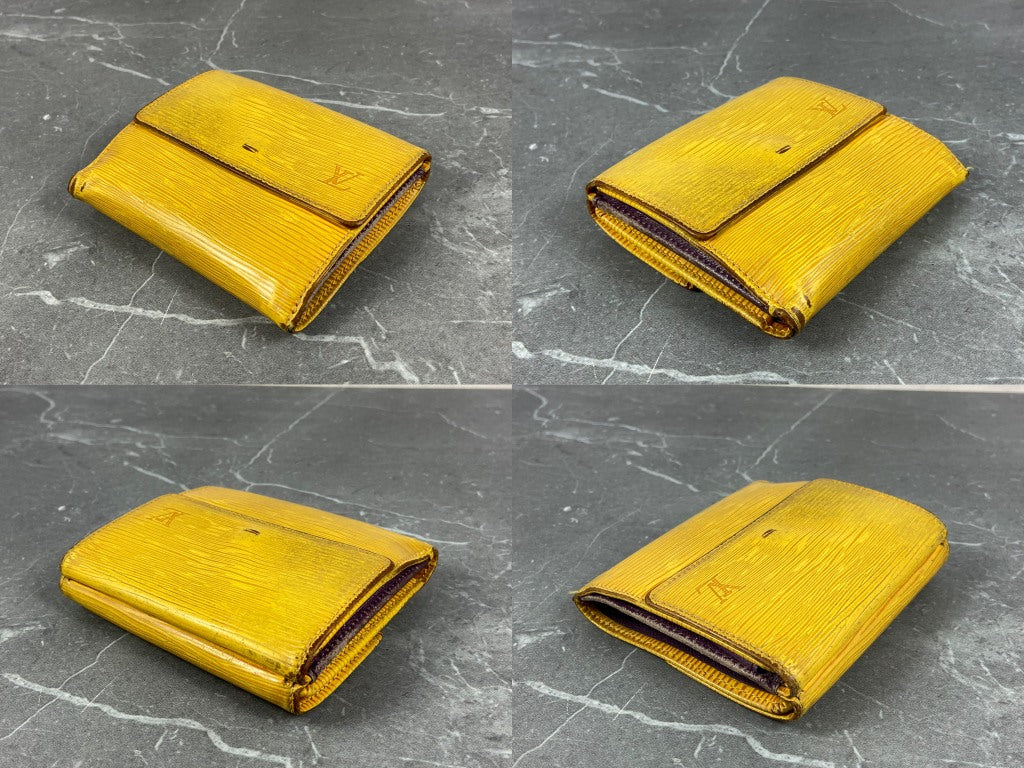 Louis Vuitton Elise Wallet Yellow Epi Leather