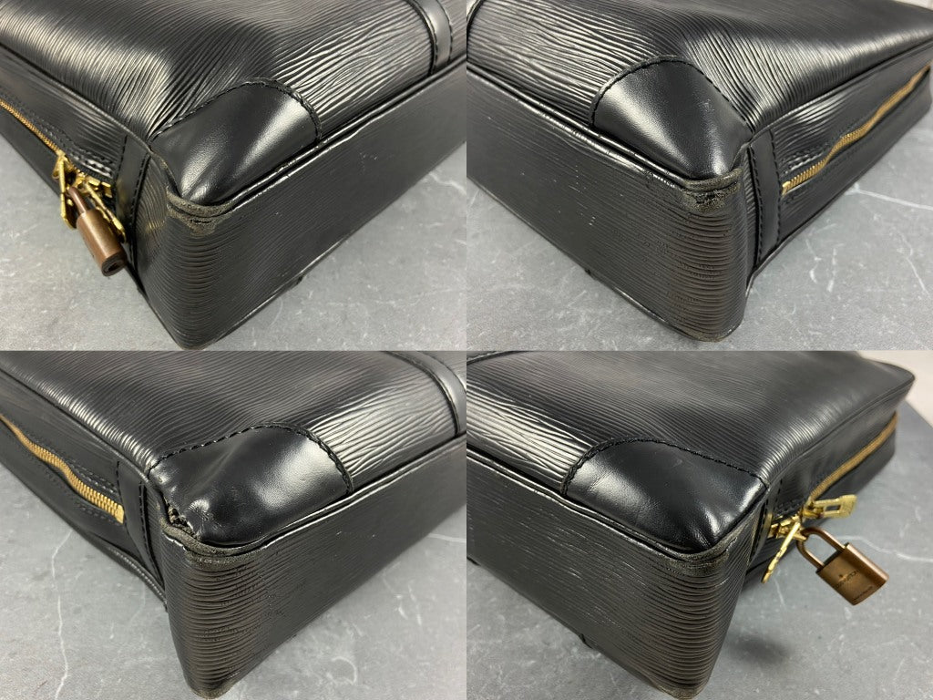 Louis Vuitton Porte Documents Voyage Black Epi Leather