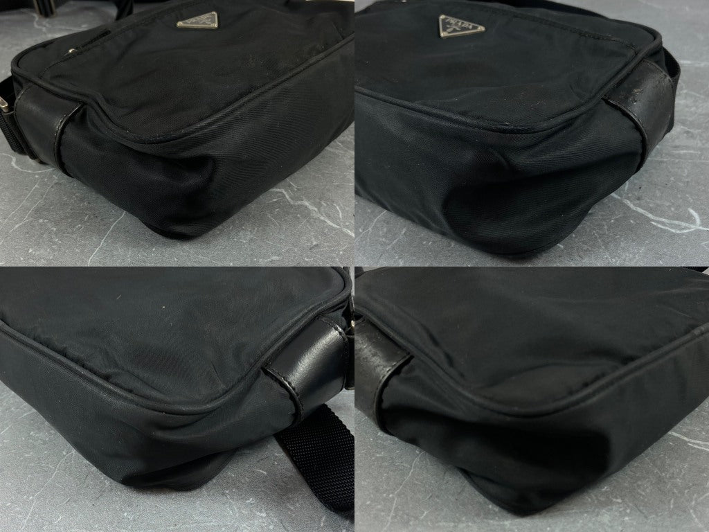Prada BT0167 Vela Sport Nylon Shoulder / Messenger Bag Black