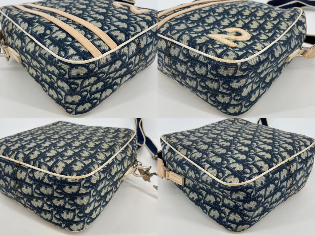 Christian Dior No. 2 Trotter Monogram Shoulder Bag Blue incl. Dustbag