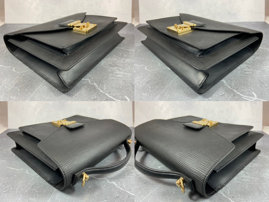 Louis Vuitton Monceau 28 Black Epi Leather
