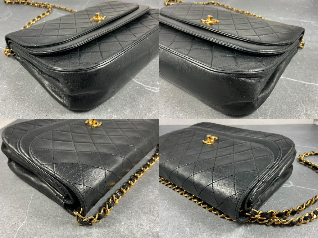 Chanel Matelasse Half-Moon Round Double Flap Bag