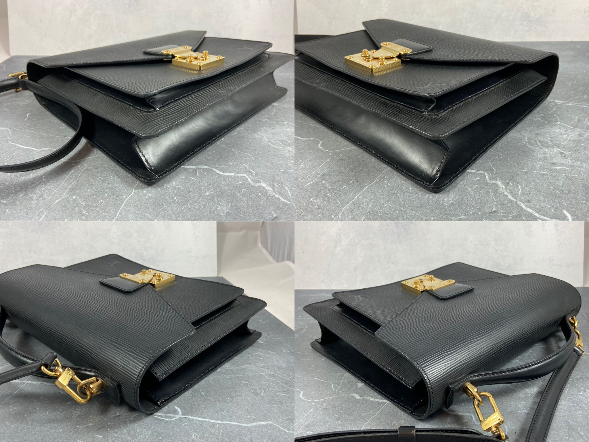 Louis Vuitton Monceau 28 Black Epi Leather