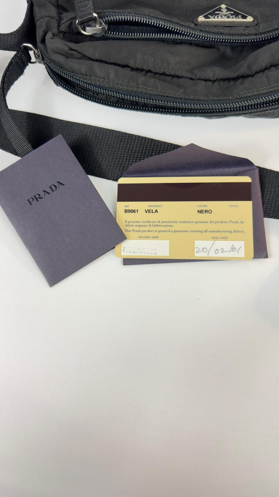 Prada B9061 Vela Sport Nylon Shoulder / Messenger Bag Black