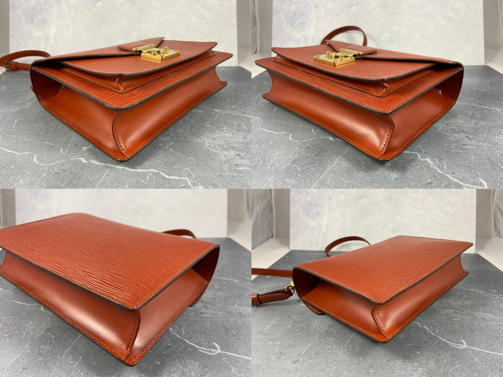 Louis Vuitton Monceau 28 Brown Epi Leather