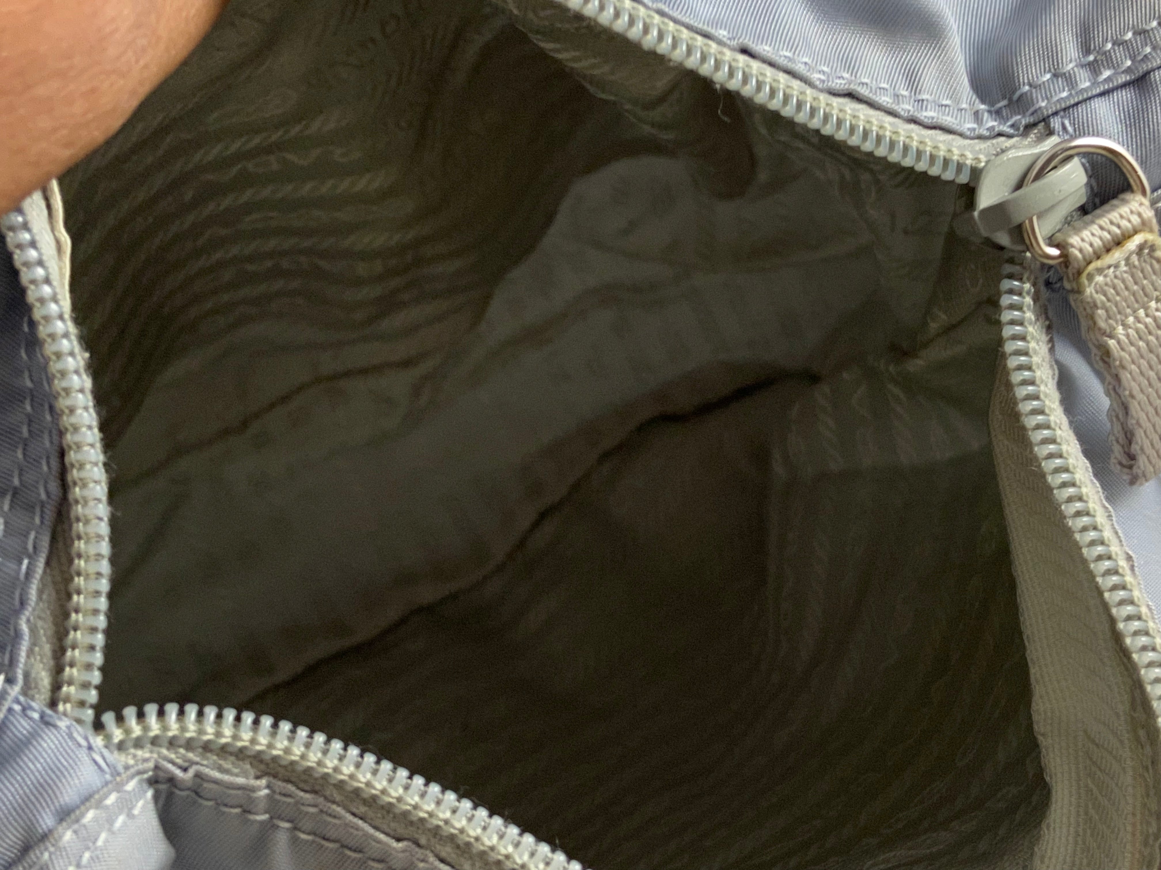 Prada Tessuto Nylon Shoulder / Messenger Bag Baby Blue