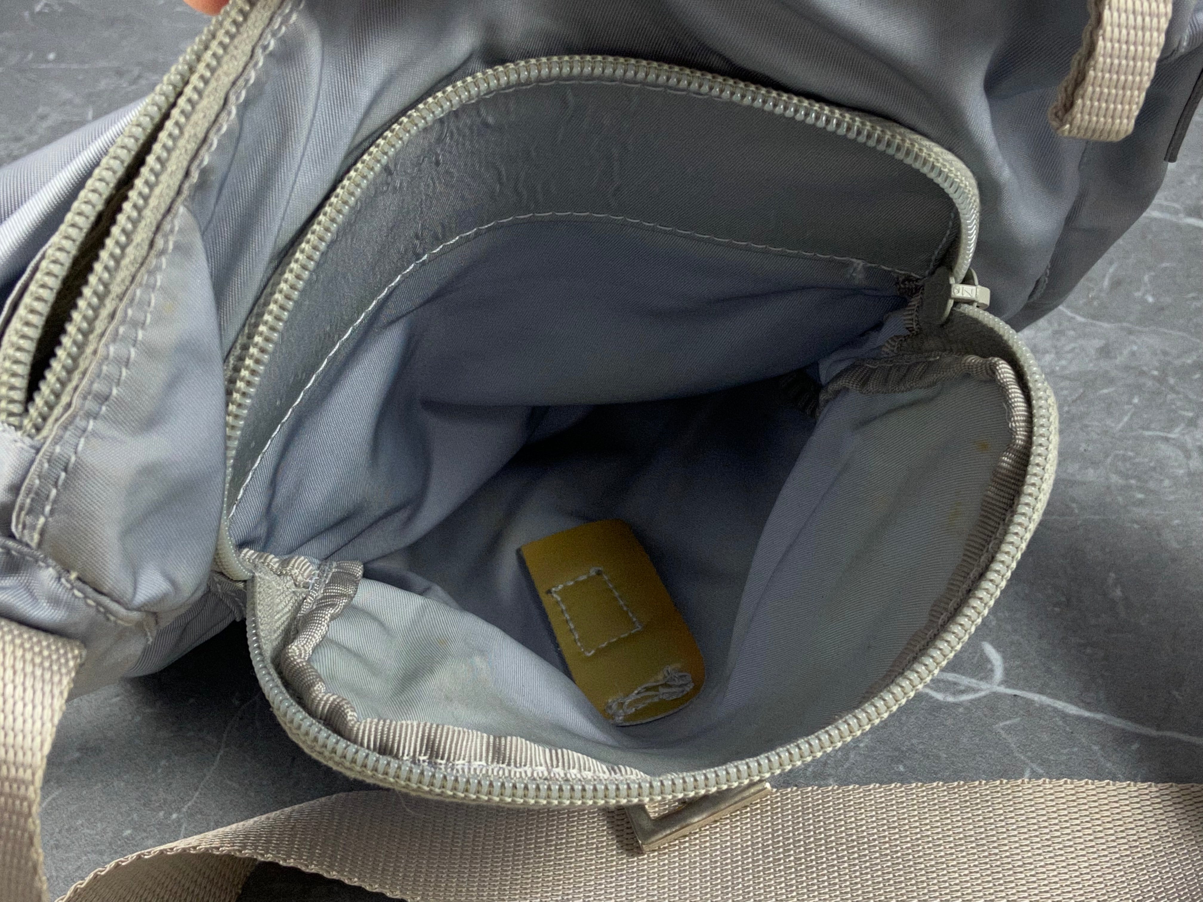 Prada Tessuto Nylon Shoulder / Messenger Bag Baby Blue