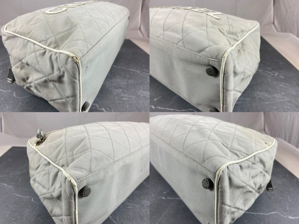 Chanel Bowling Bag Black Quilted Canvas