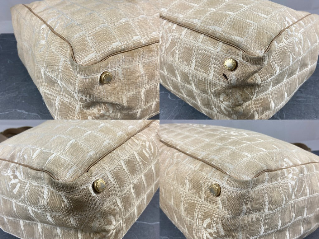 Chanel Travel Line Hand / Shoulder Bag Beige