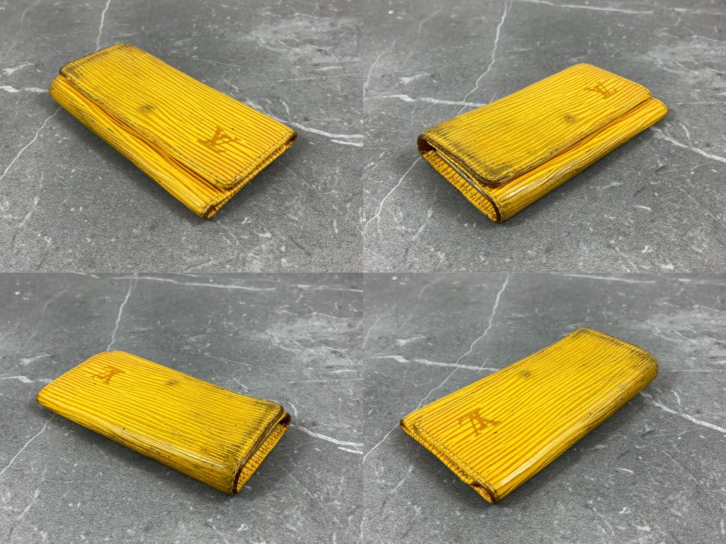 Louis Vuitton 4 Key Holder Yellow Epi Leather