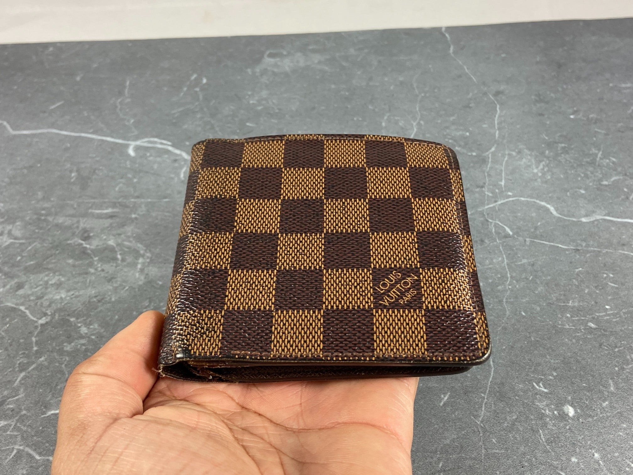 Louis Vuitton Marco Wallet Damier Ebene Canvas