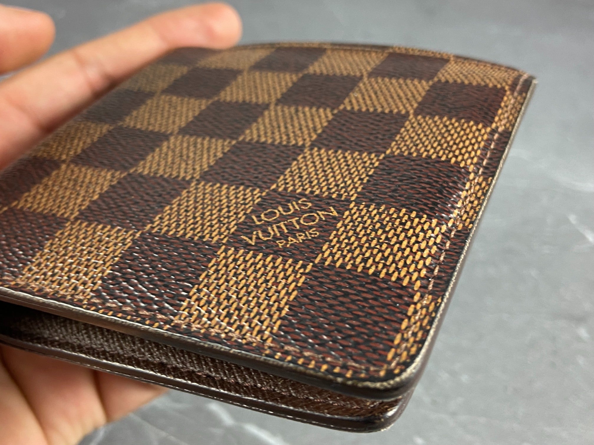 Louis Vuitton Marco Wallet Damier Ebene Canvas