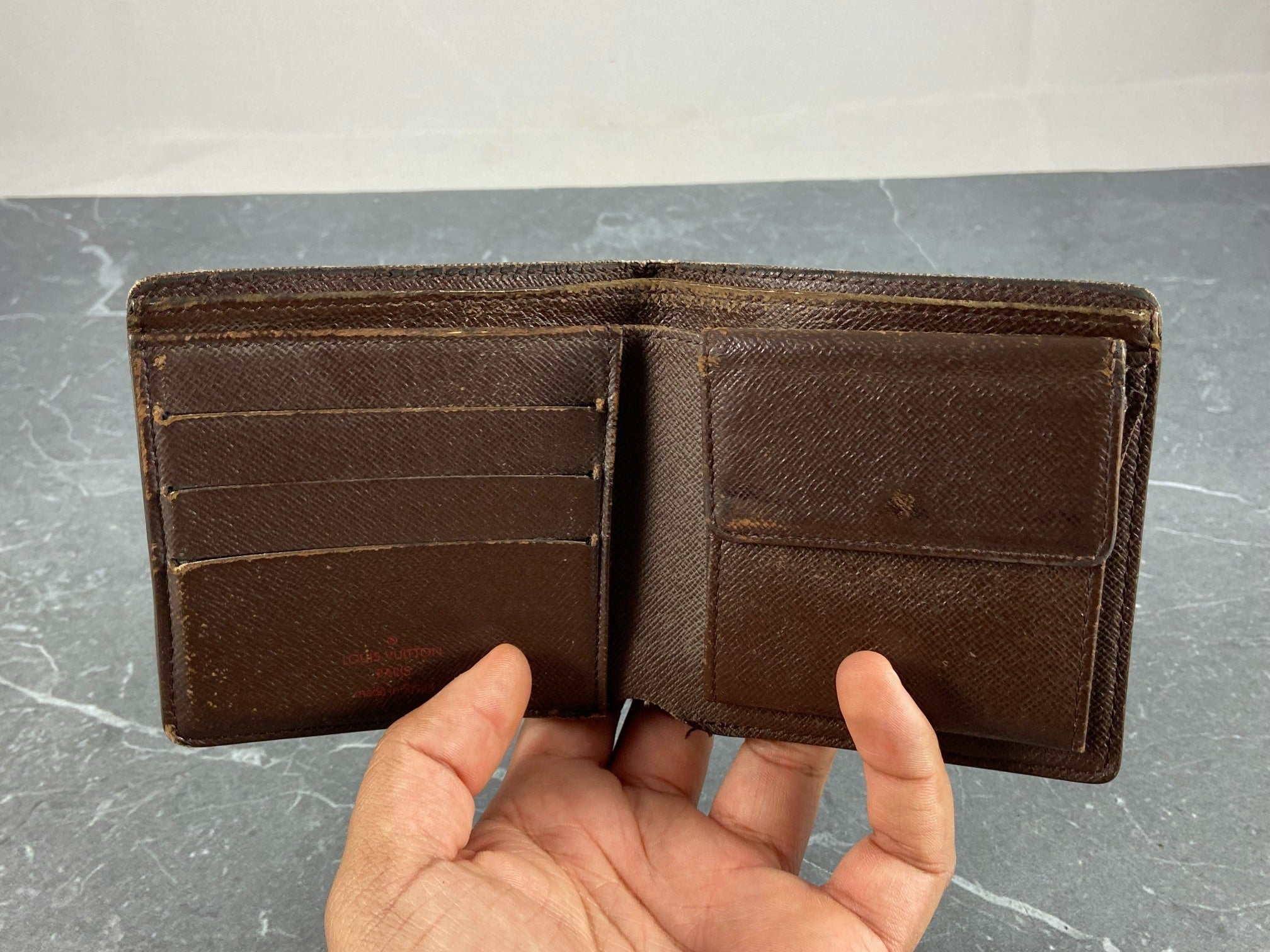 Louis Vuitton Marco Wallet Damier Ebene Canvas