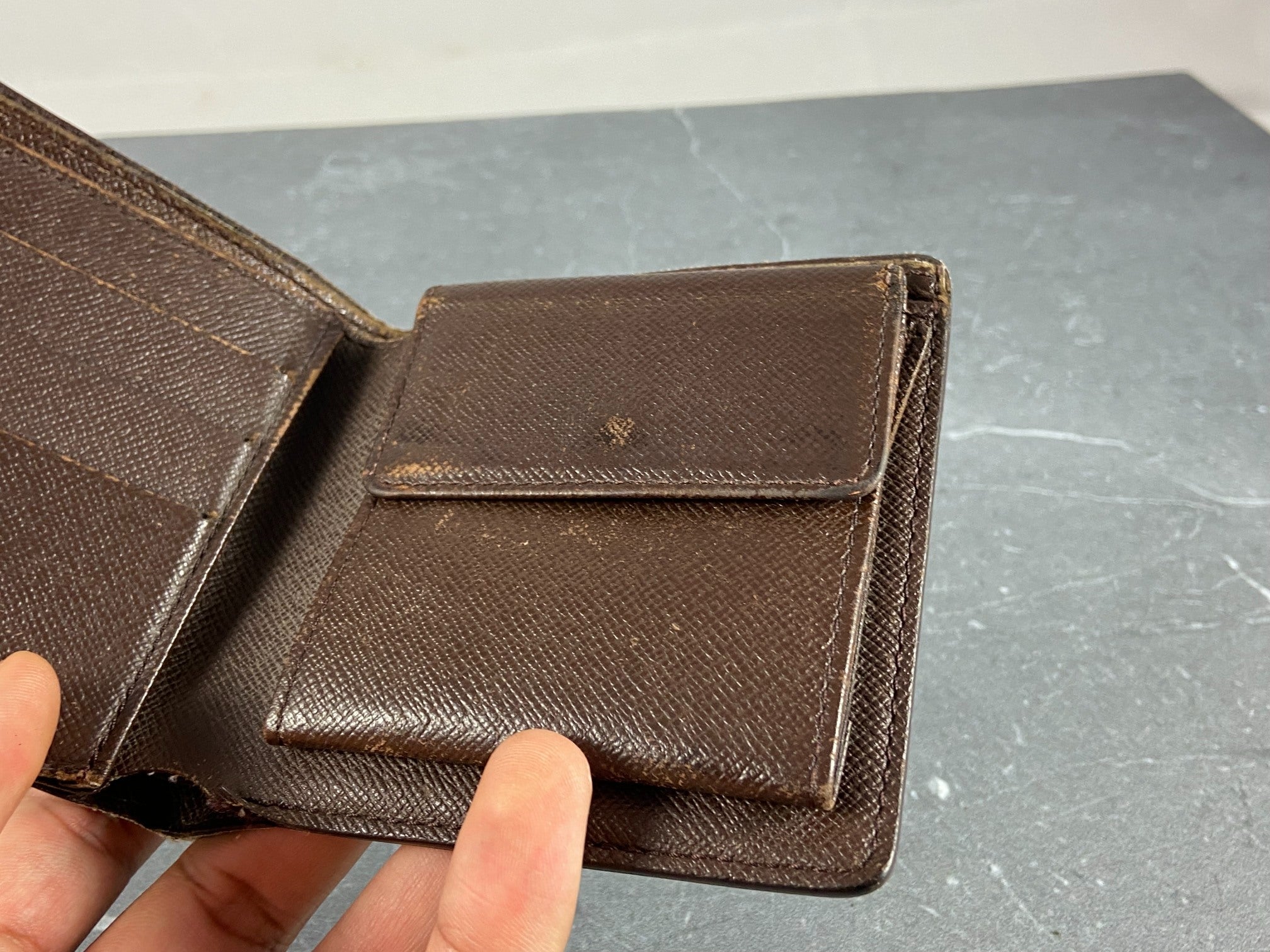 Louis Vuitton Marco Wallet Damier Ebene Canvas