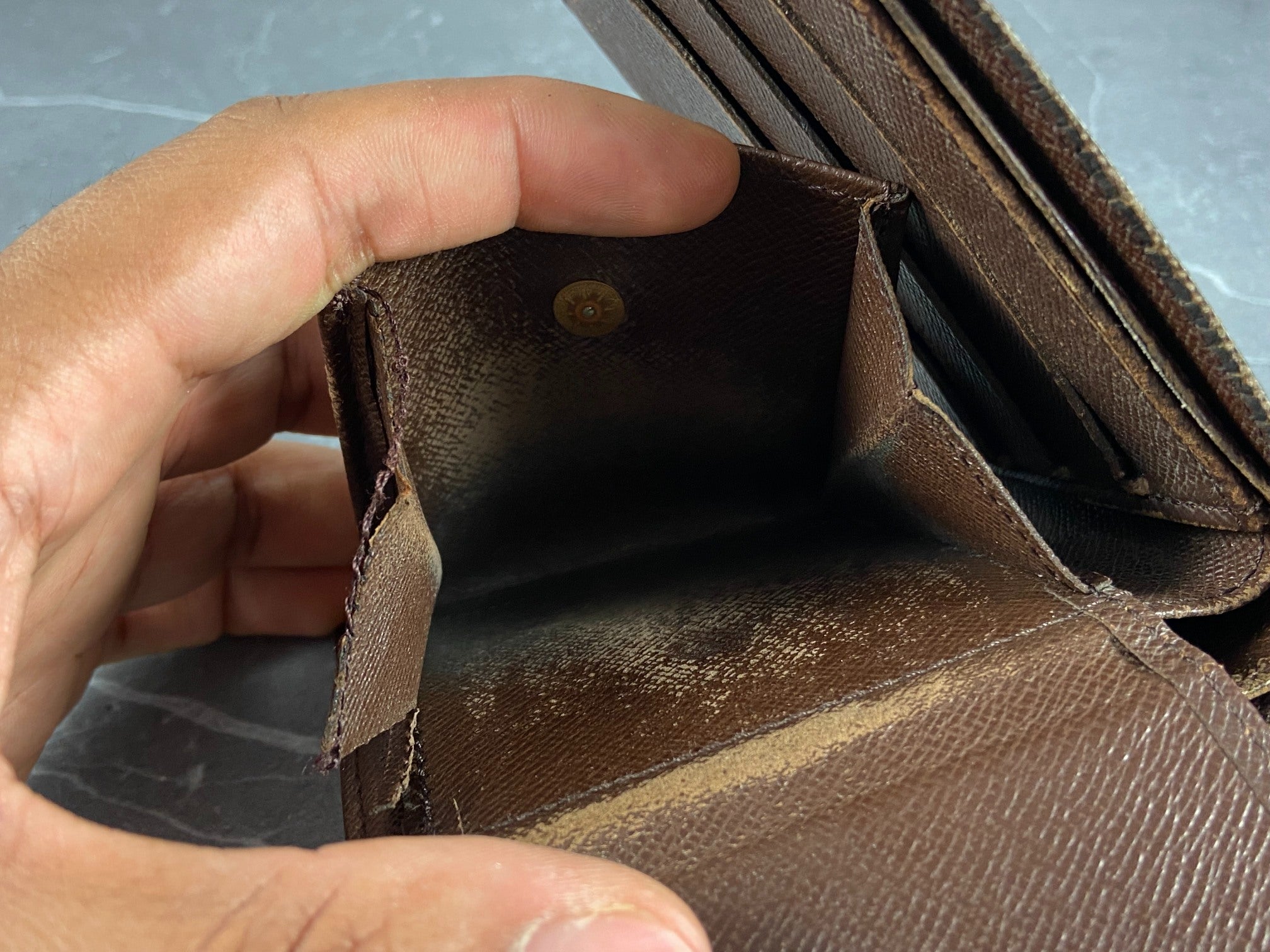 Louis Vuitton Marco Wallet Damier Ebene Canvas