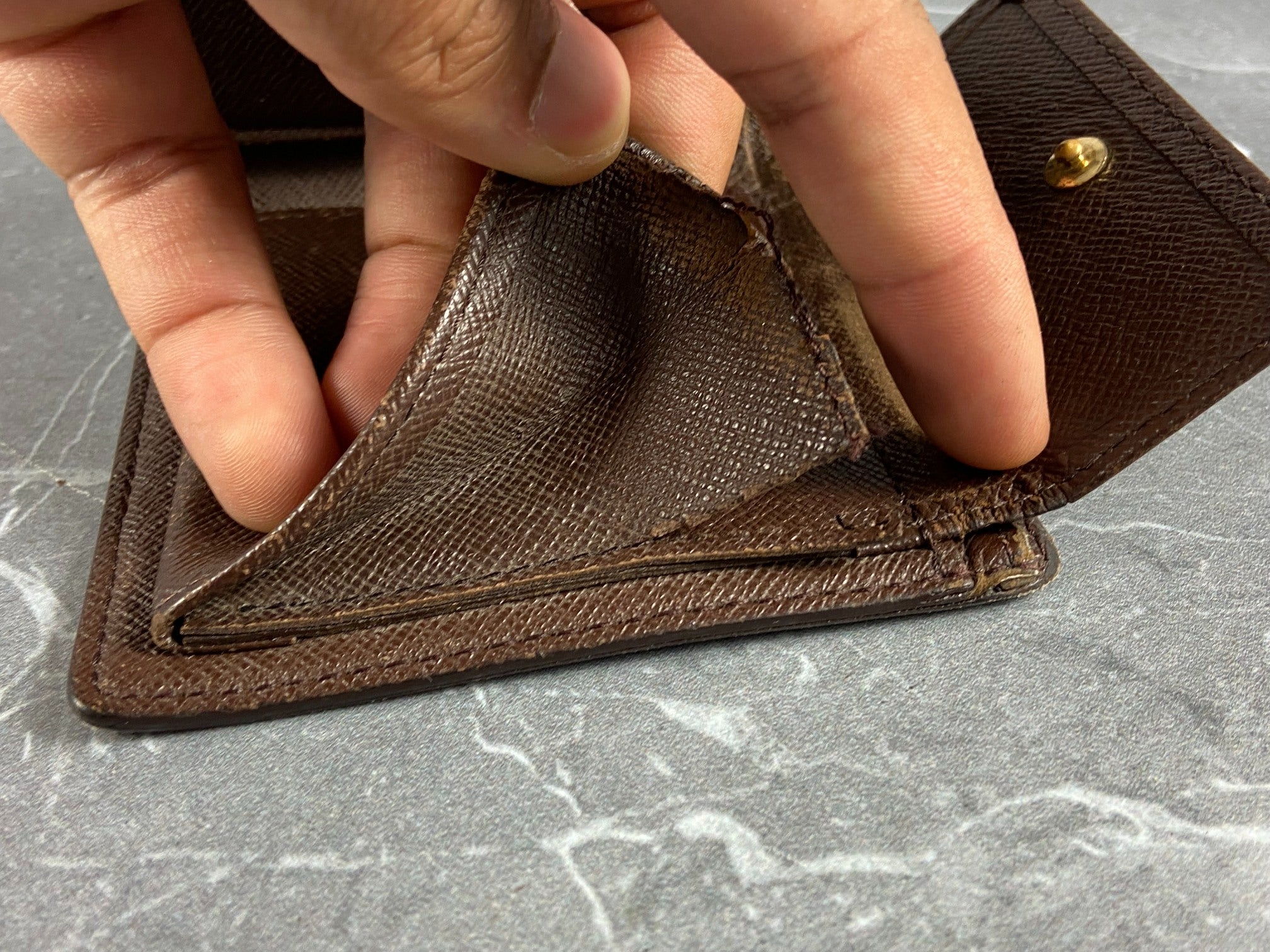 Louis Vuitton Marco Wallet Damier Ebene Canvas