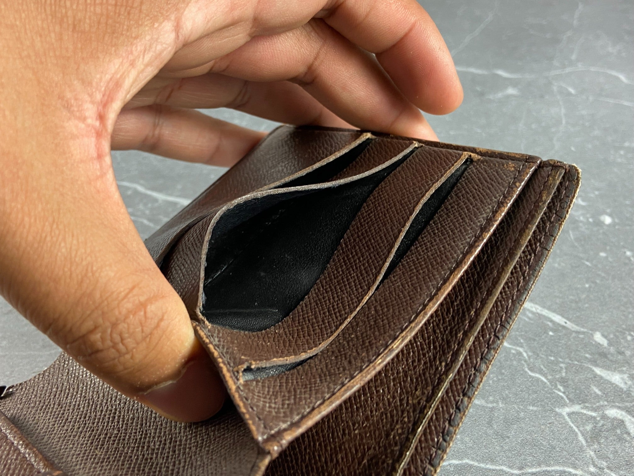 Louis Vuitton Marco Wallet Damier Ebene Canvas