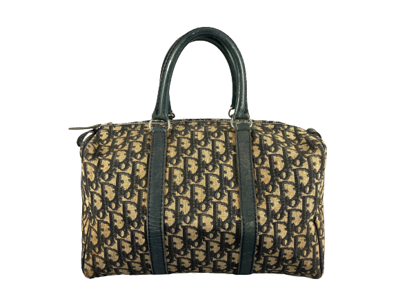 Christian Dior Bowling Bag Blue Trotter Monogram