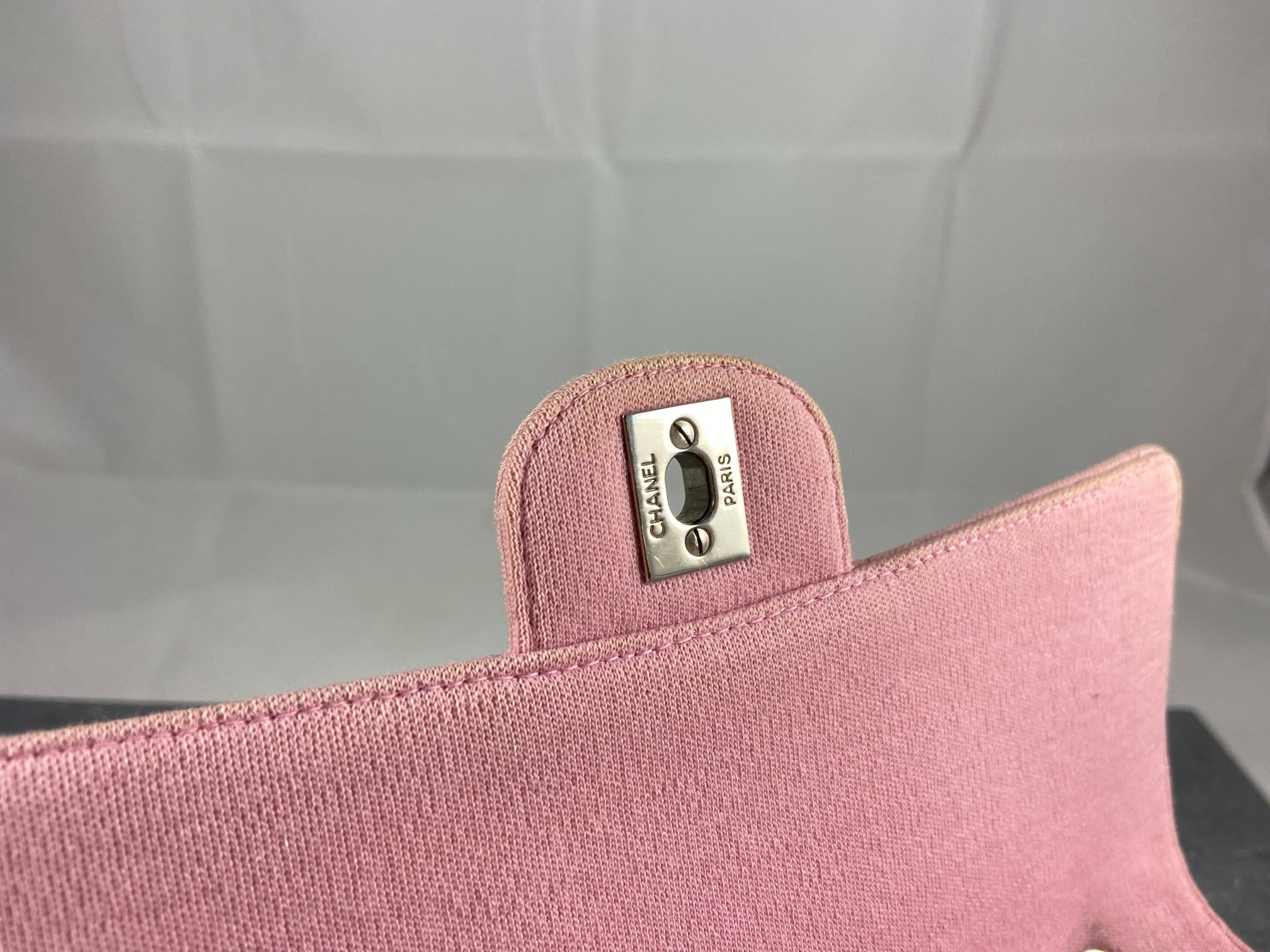 Chanel Timeless Flap Bag Medium Light Pink Jersey