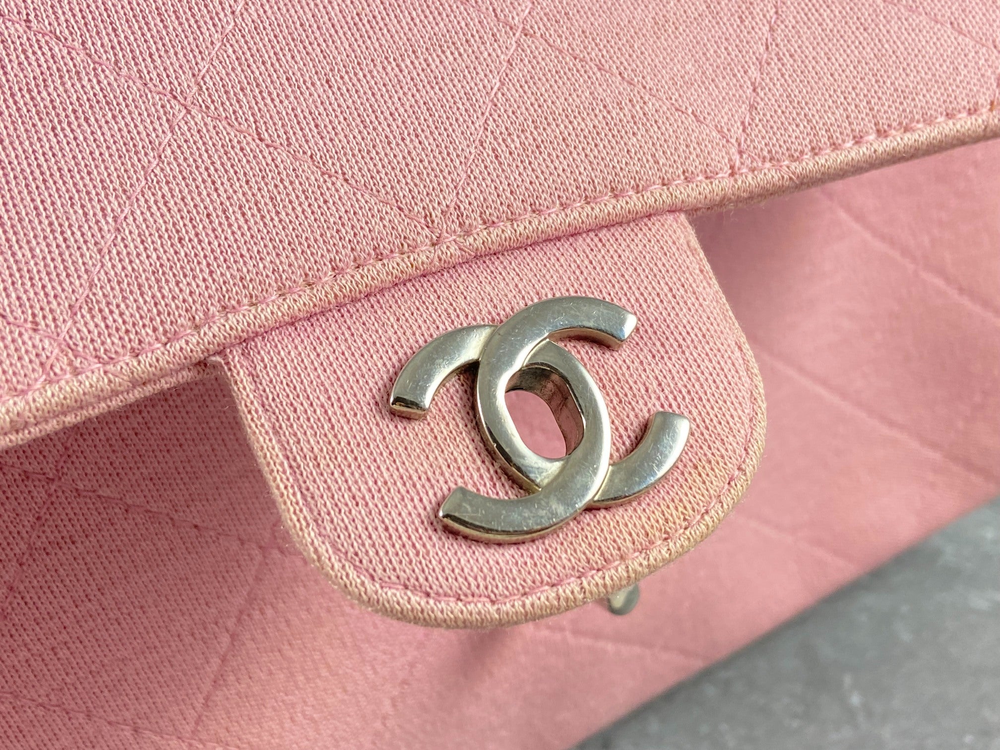 Chanel Timeless Flap Bag Medium Light Pink Jersey