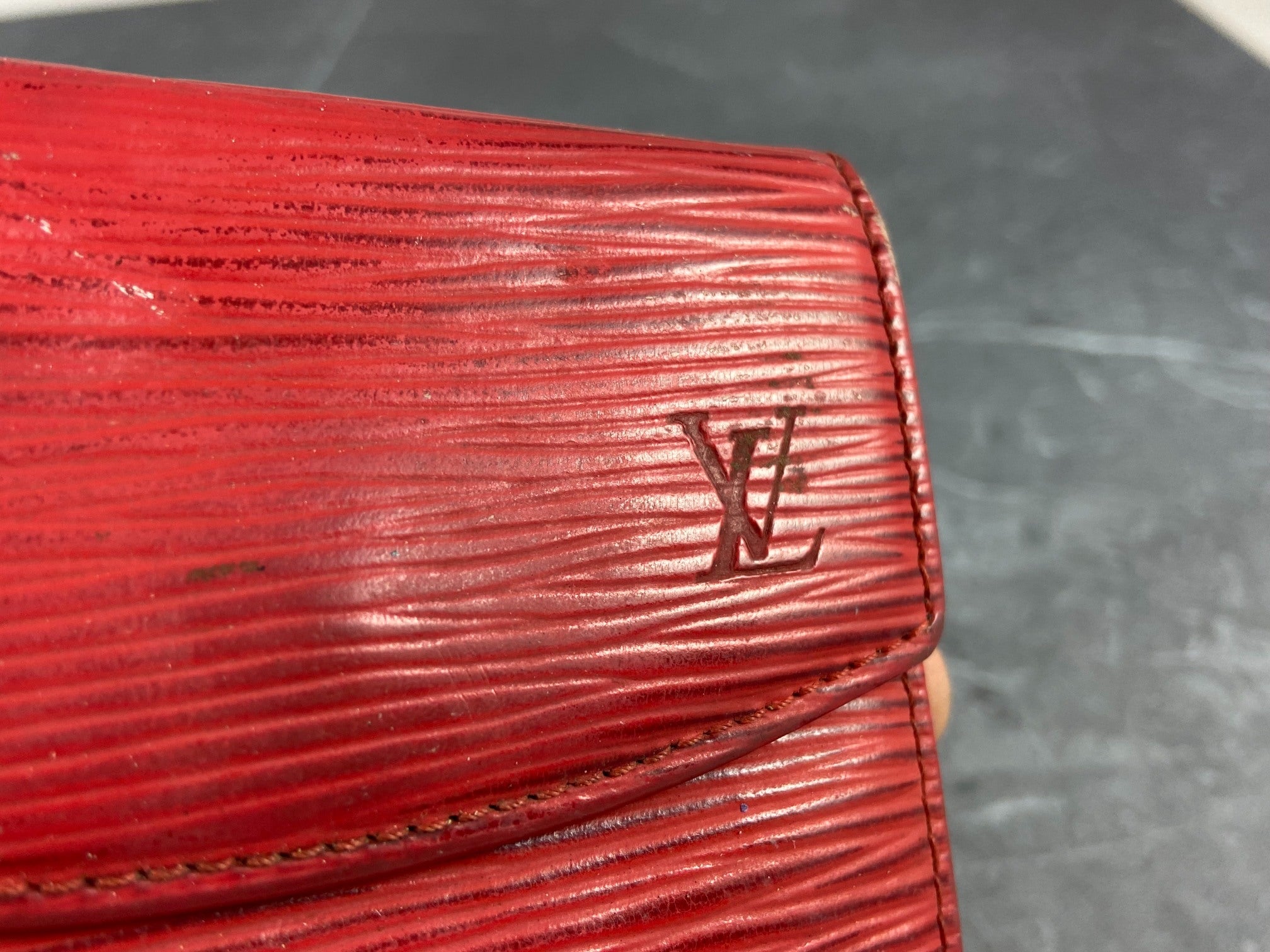 Louis Vuitton Small Wallet Red Epi Leather