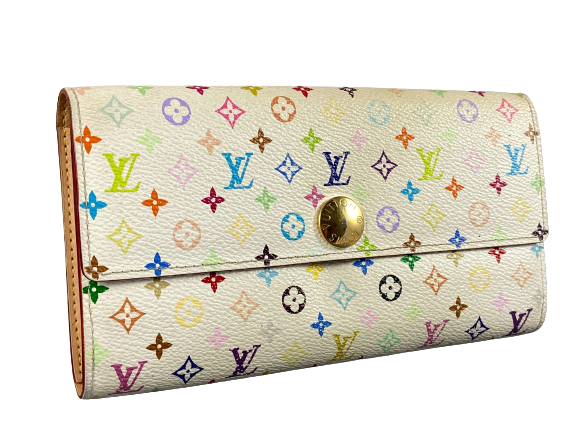 Louis Vuitton x Takashi Murakami Sarah Wallet White Multicolor