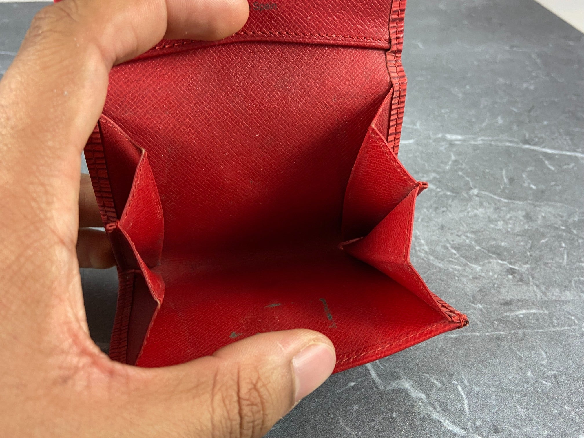 Louis Vuitton Small Wallet Red Epi Leather