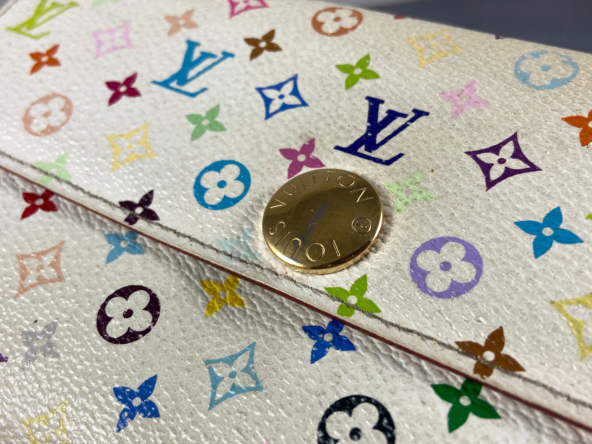 Louis Vuitton x Takashi Murakami Sarah Wallet White Multicolor