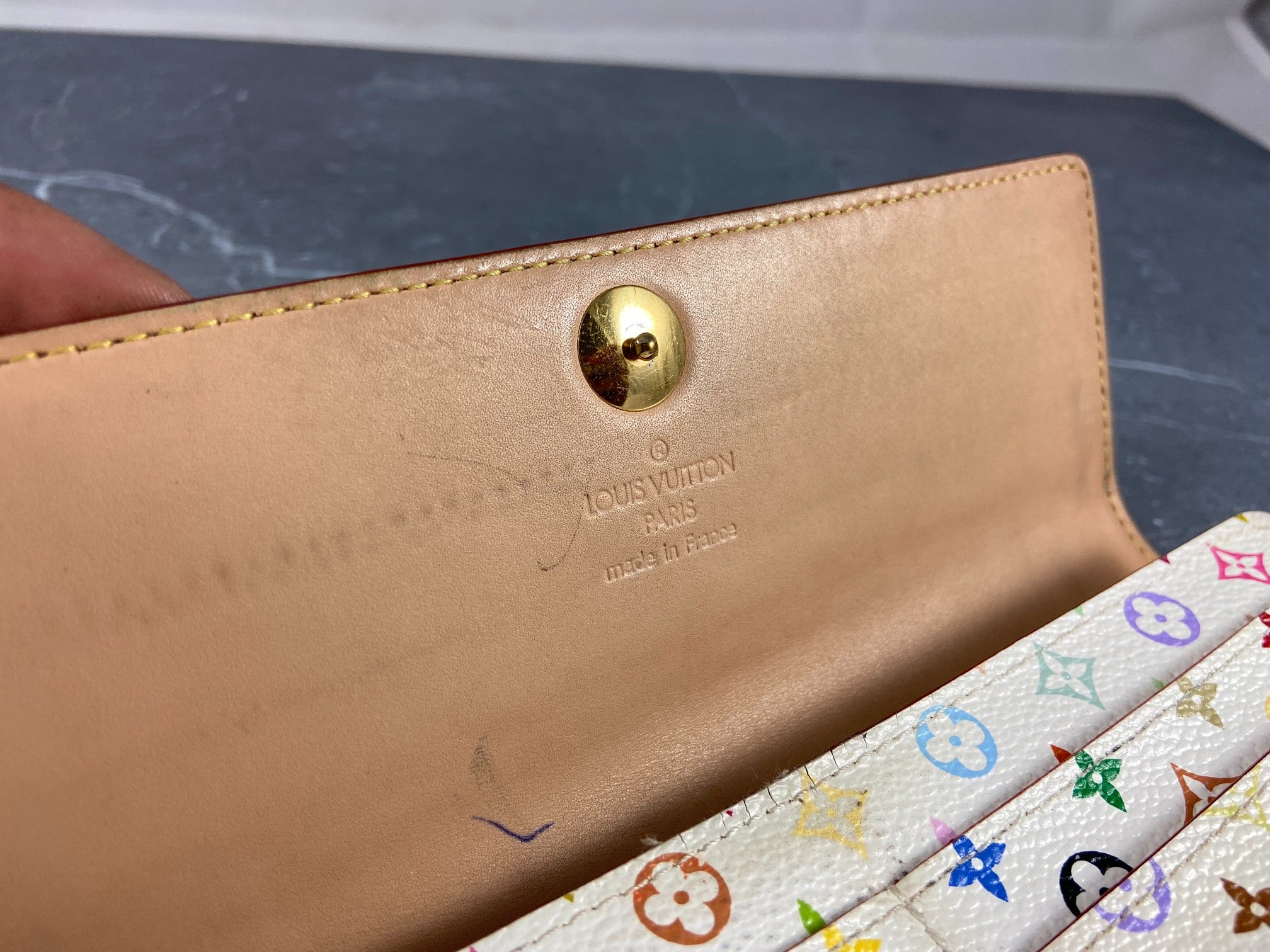 Louis Vuitton x Takashi Murakami Sarah Wallet White Multicolor