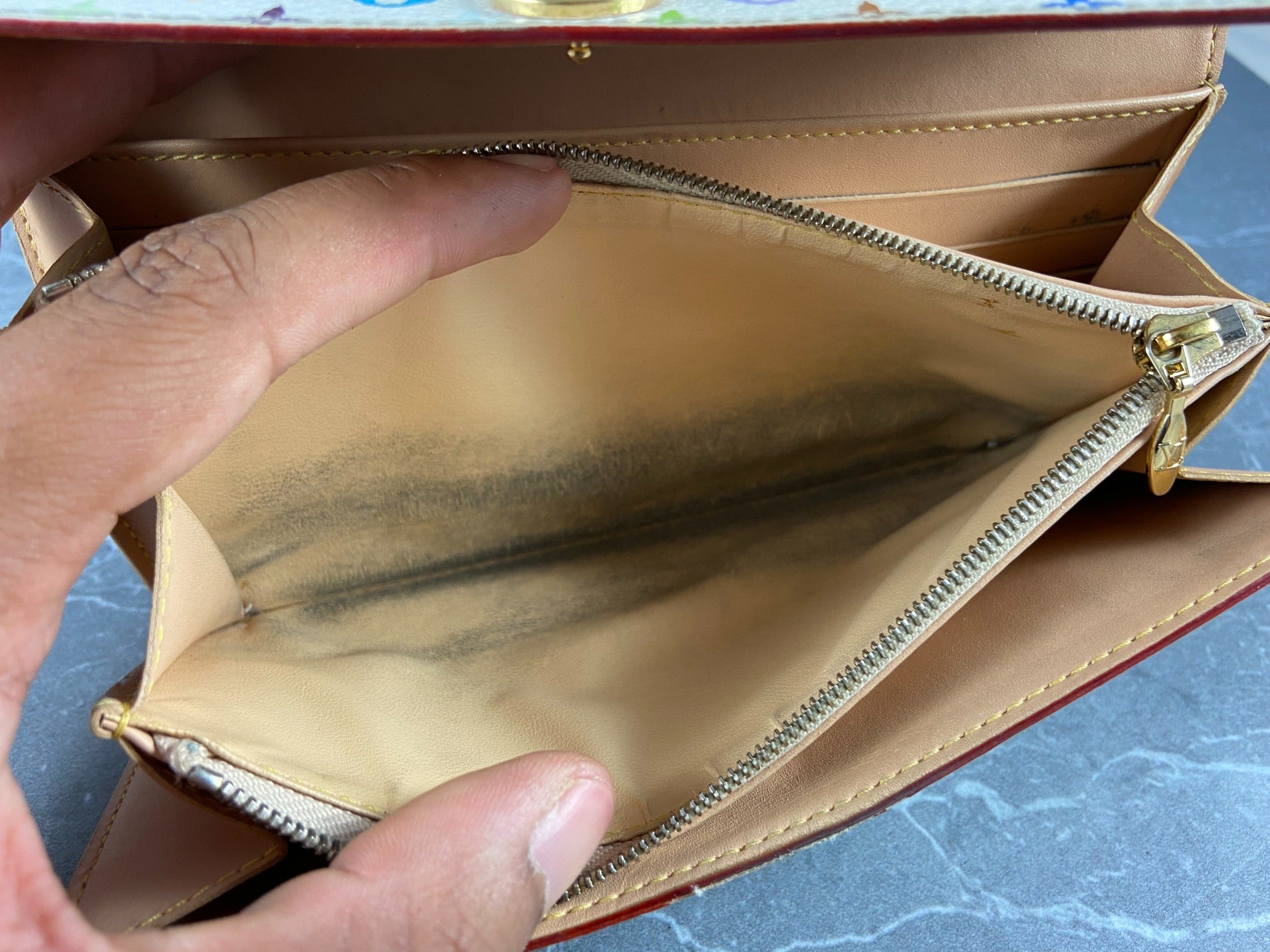 Louis Vuitton x Takashi Murakami Sarah Wallet White Multicolor