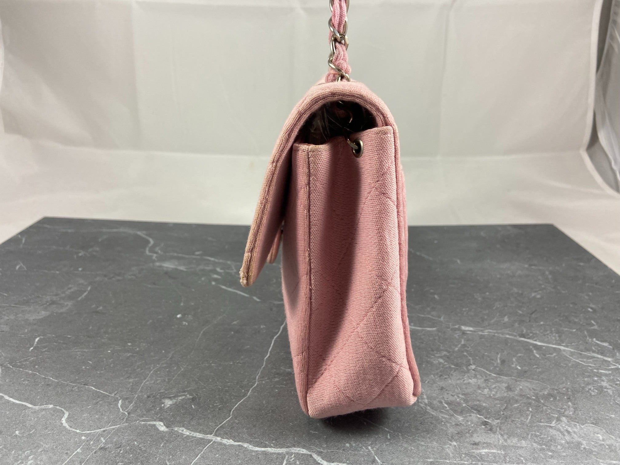 Chanel Timeless Flap Bag Medium Light Pink Jersey