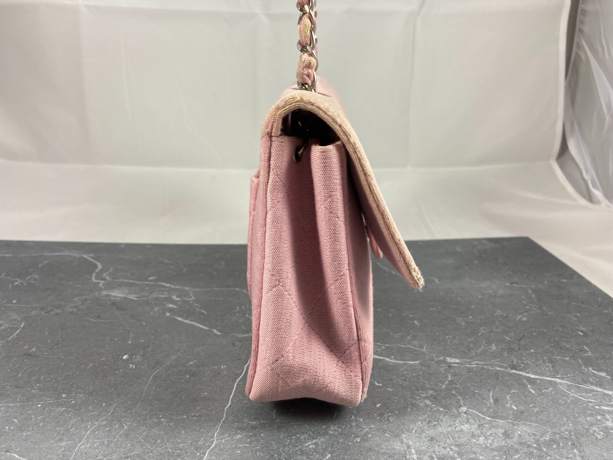 Chanel Timeless Flap Bag Medium Light Pink Jersey