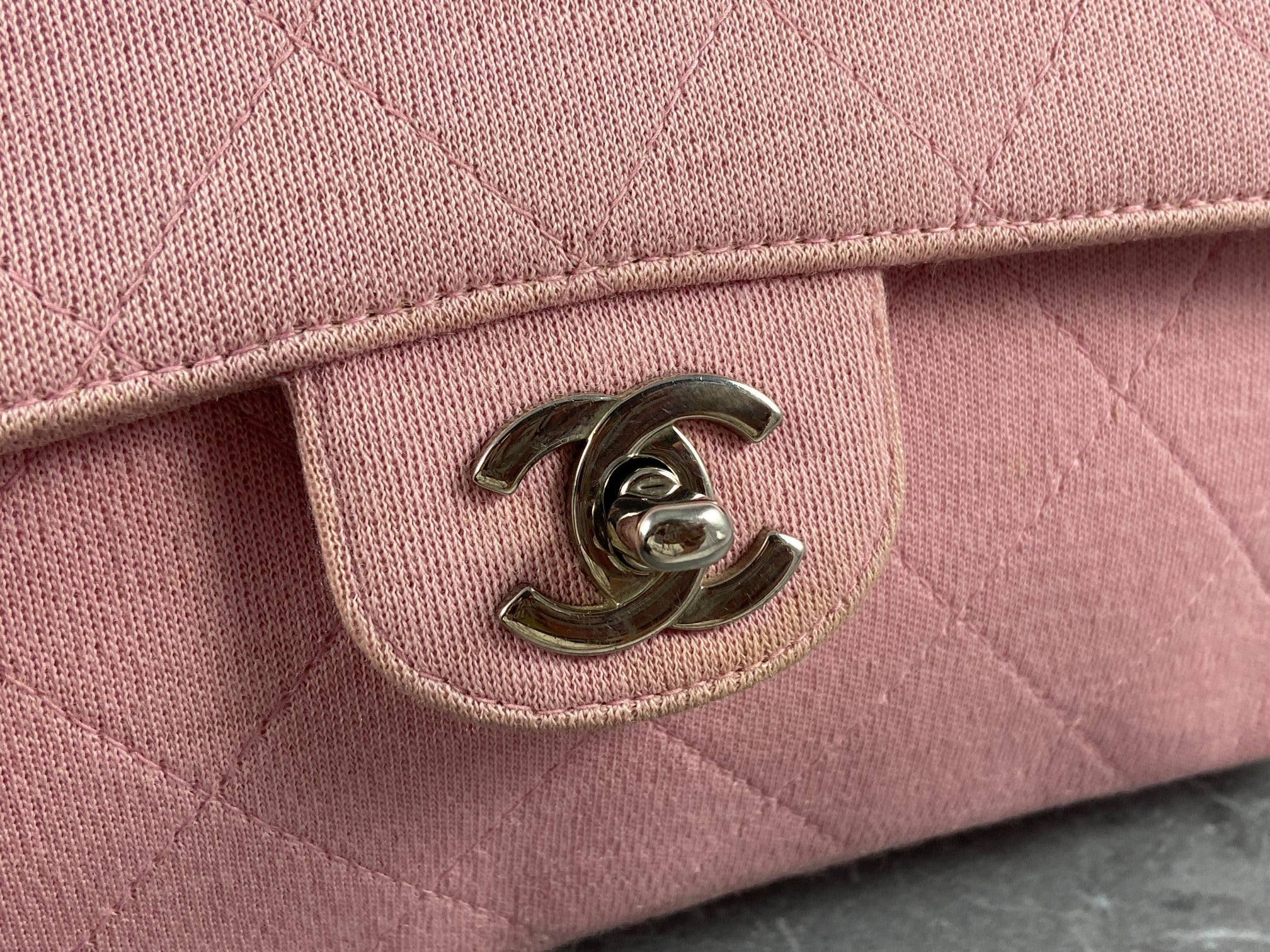 Chanel Timeless Flap Bag Medium Light Pink Jersey