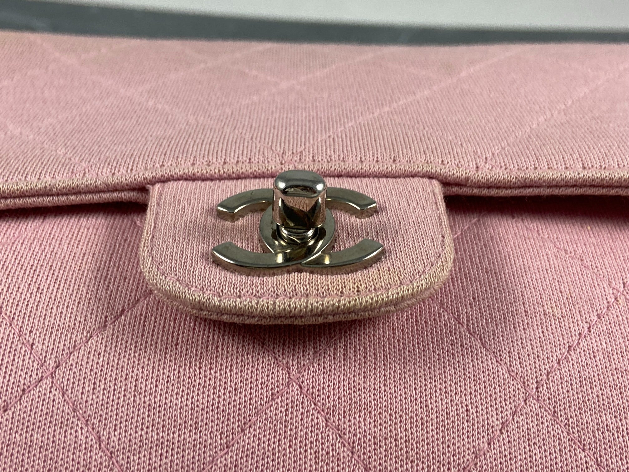 Chanel Timeless Flap Bag Medium Light Pink Jersey