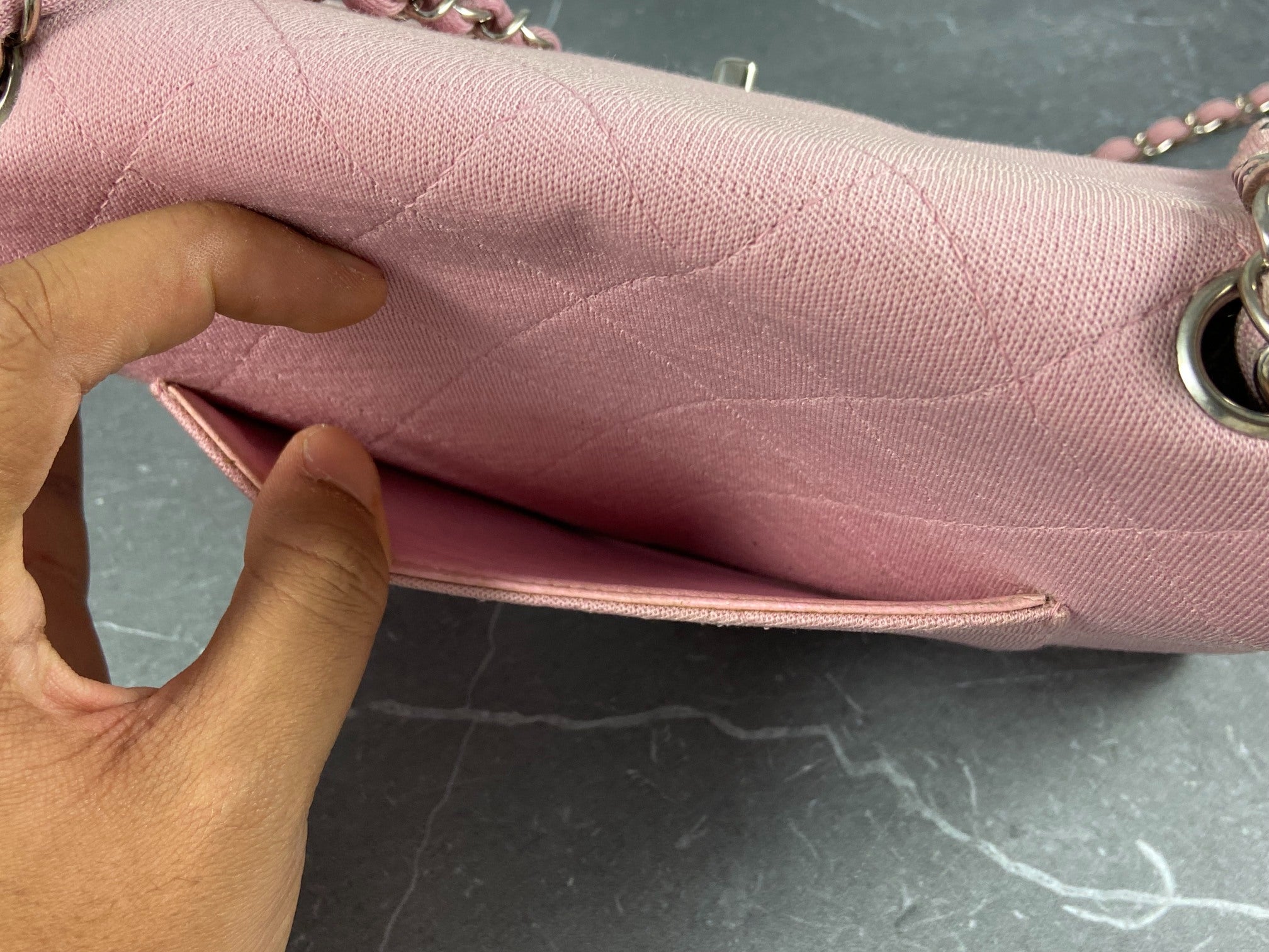 Chanel Timeless Flap Bag Medium Light Pink Jersey